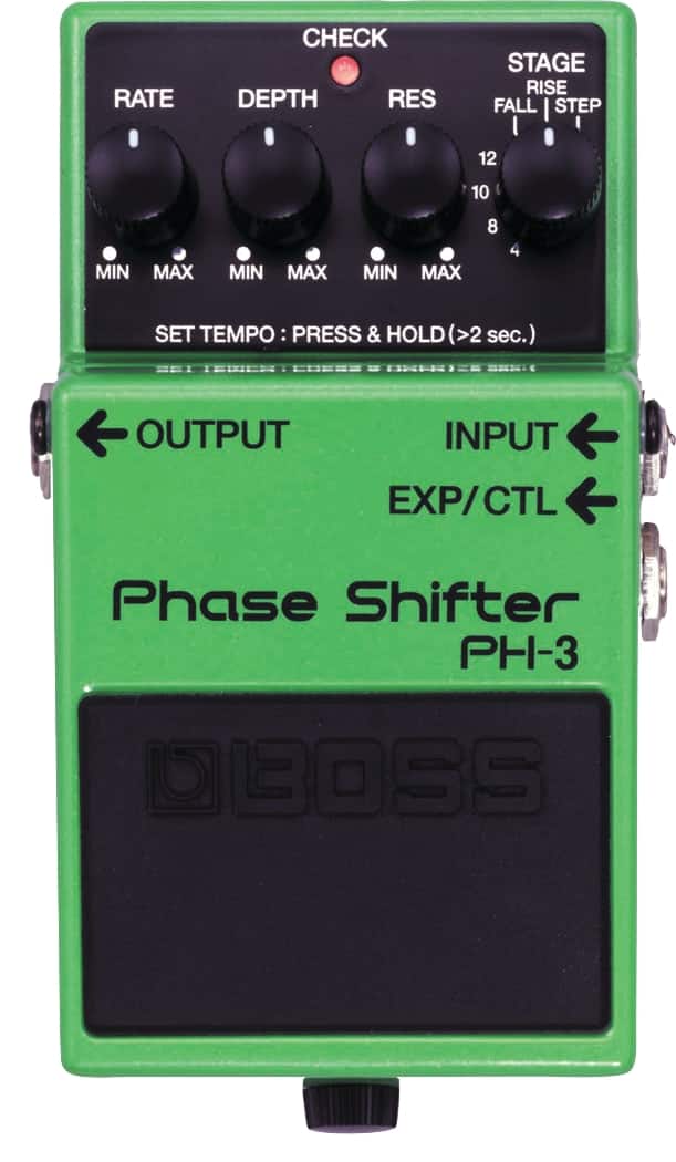 BOSS - Phase Shifter Guitar Effects Pedal with Classic and Modern Phaser Modes, Tap Tempo, Adjustable Rate, and Depth Control - Green