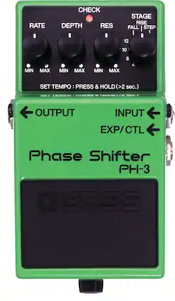 BOSS - Phase Shifter Guitar Effects Pedal with Classic and Modern Phaser Modes, Tap Tempo, Adjustable Rate, and Depth Control - Green