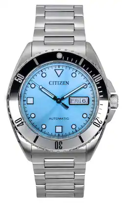Citizen - Sport Stainless Steel Light Dial Automatic NH7530-52L 100M Men's Watch - Blue