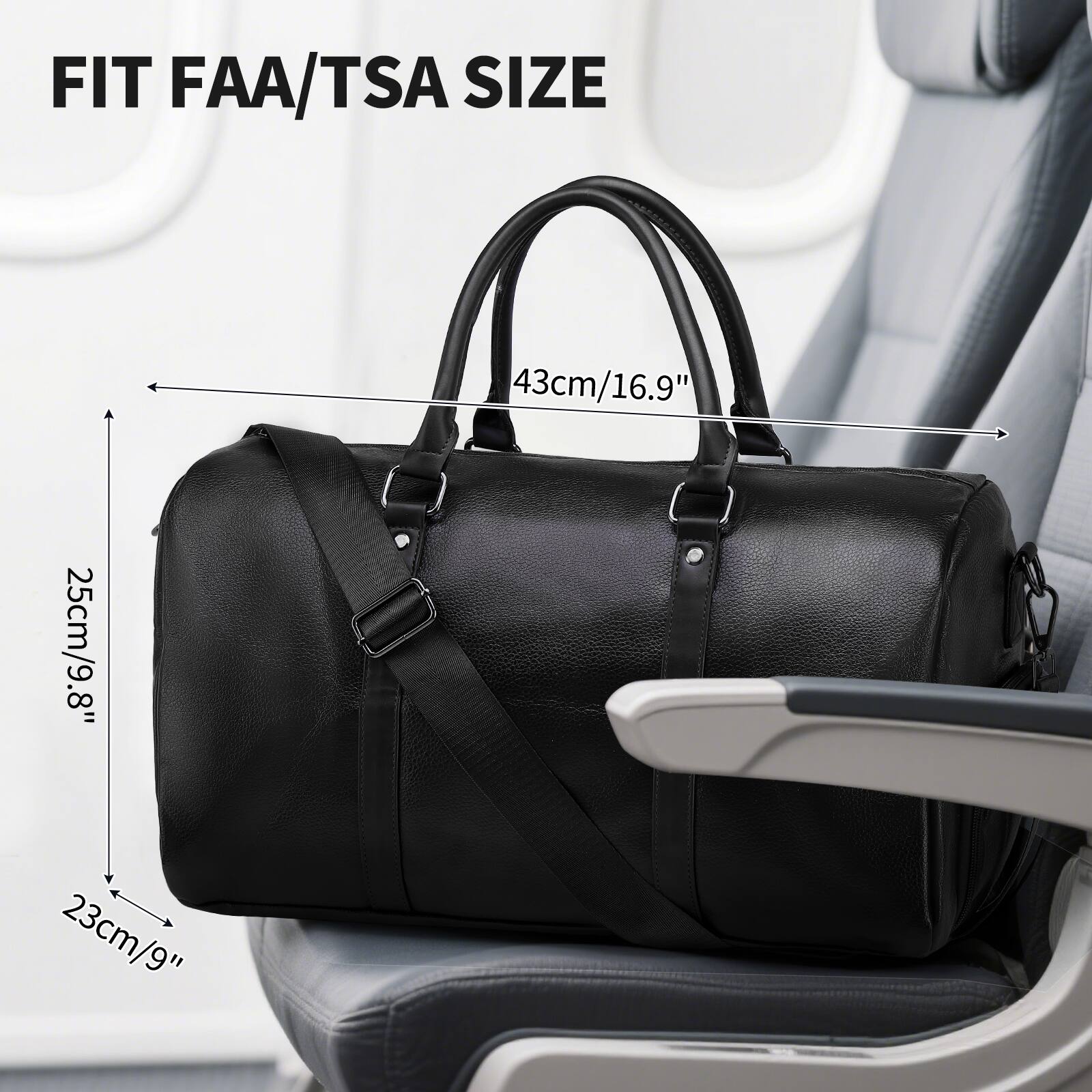 FIT FAA/TSA SIZE  
43cm/16.9"  
25cm/9.8"  
23cm/9"