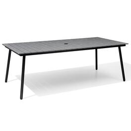 Crestlive Products - Outdoor Patio Dining Table with Wood-Like Top and Aluminum Frame - Gray