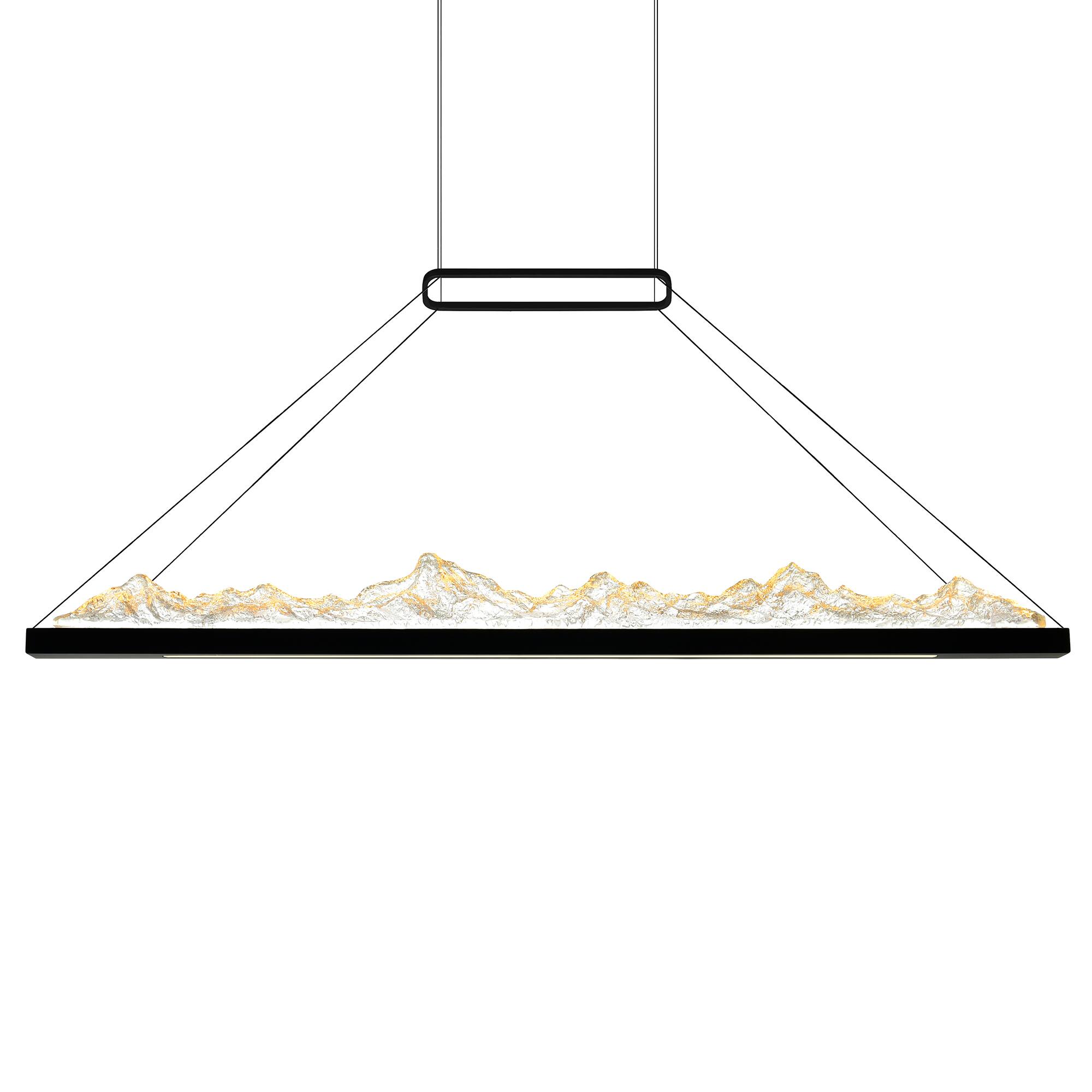Angle. CWI Lighting - Himalayas Integrated LED Black Island/Pool Table Light - Black.