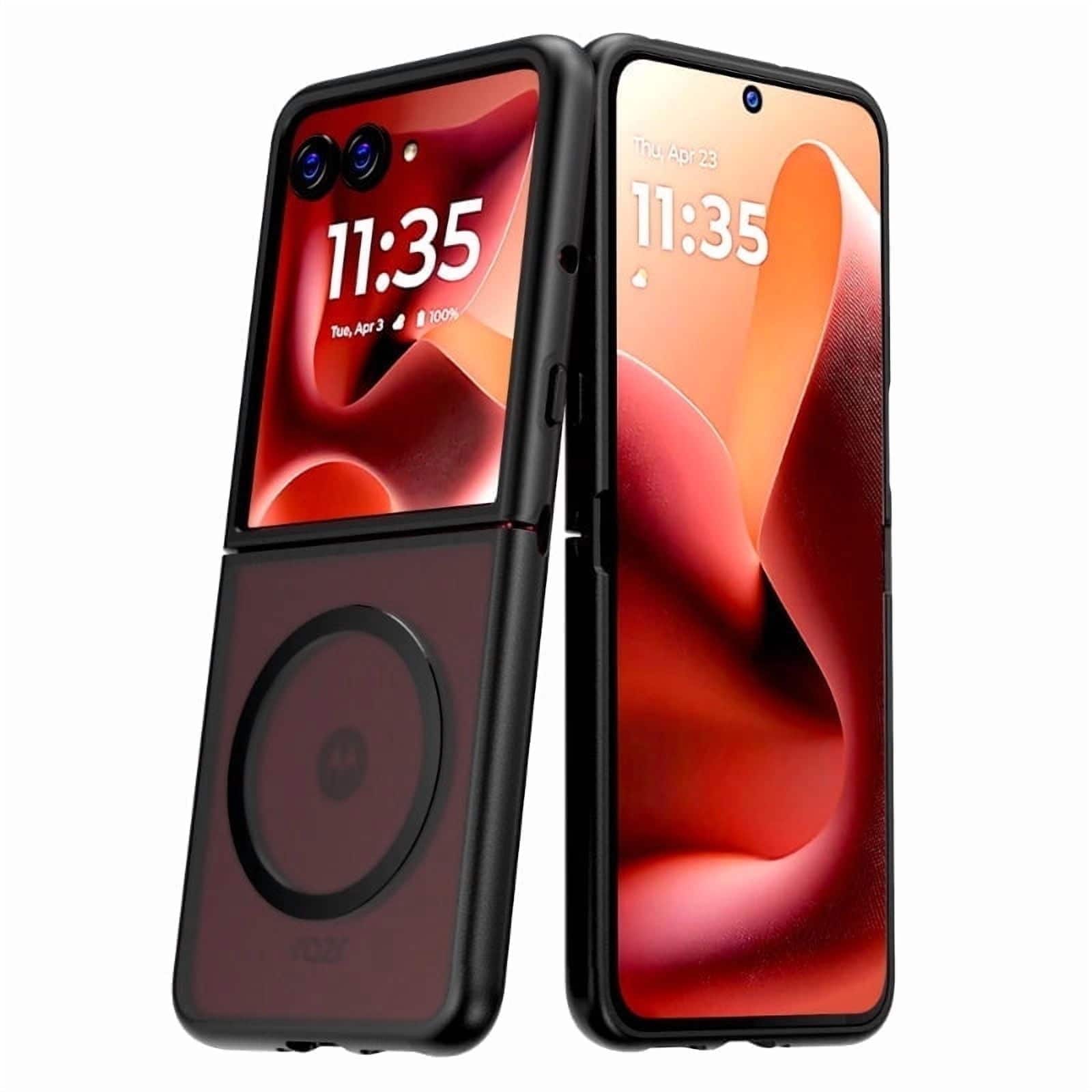 RomeTech - Hybrid Case with TPU Border for Motorola Razr 60 Ultra - Black