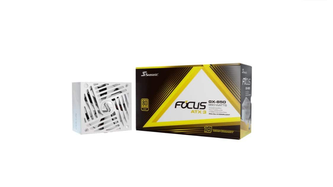 Seasonic - FOCUS GX-850 ATX3, 850W 80+ Gold Full-Modular, Fan Control in Fanless, Silent, and Cooling Mode, Power Supply - White
