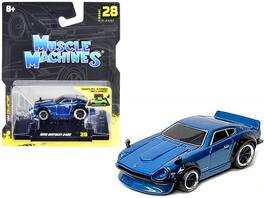 1972 Datsun 240Z 1/64 Diecast Model Car by Muscle Machines - Blue Metallic