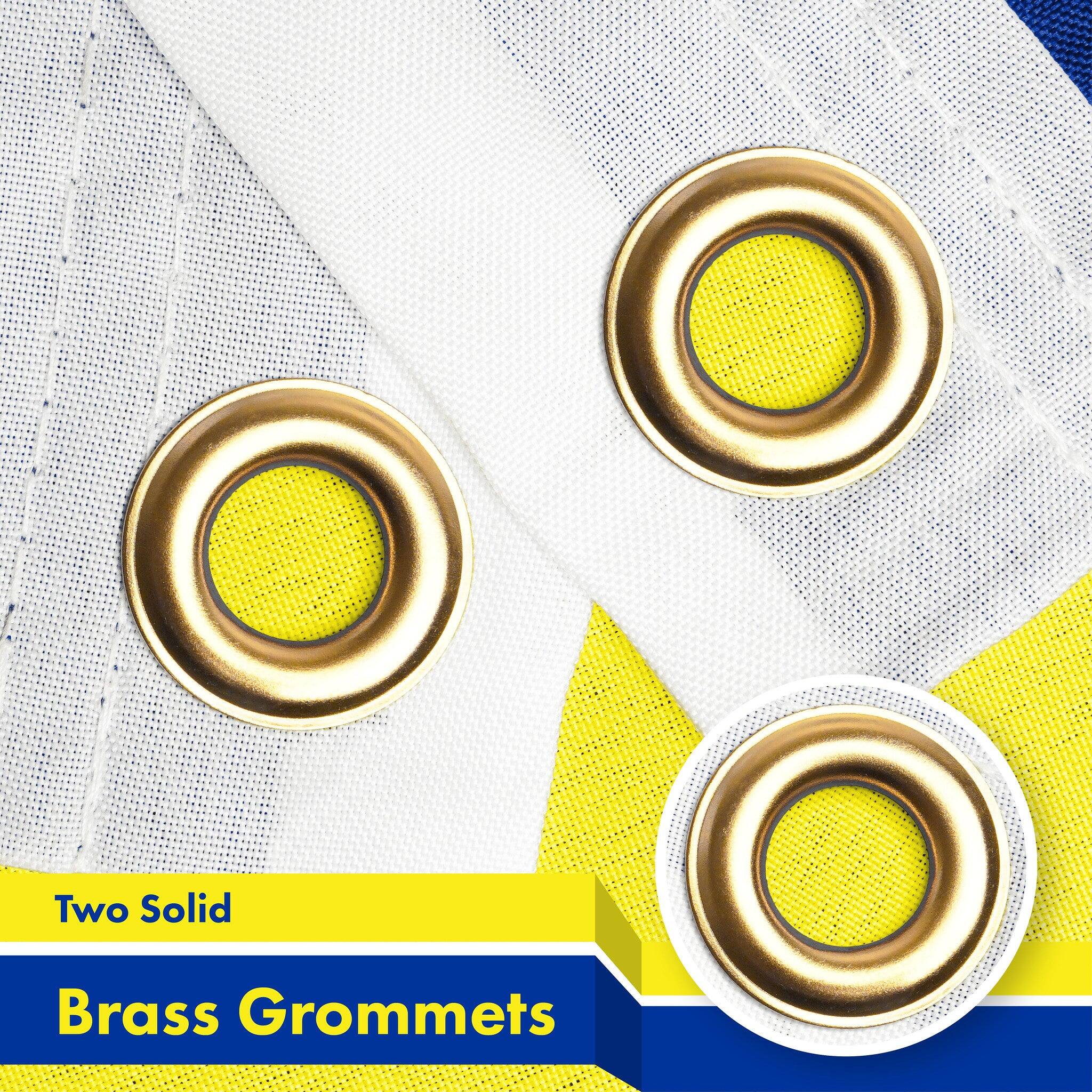 Two Solid Brass Grommets