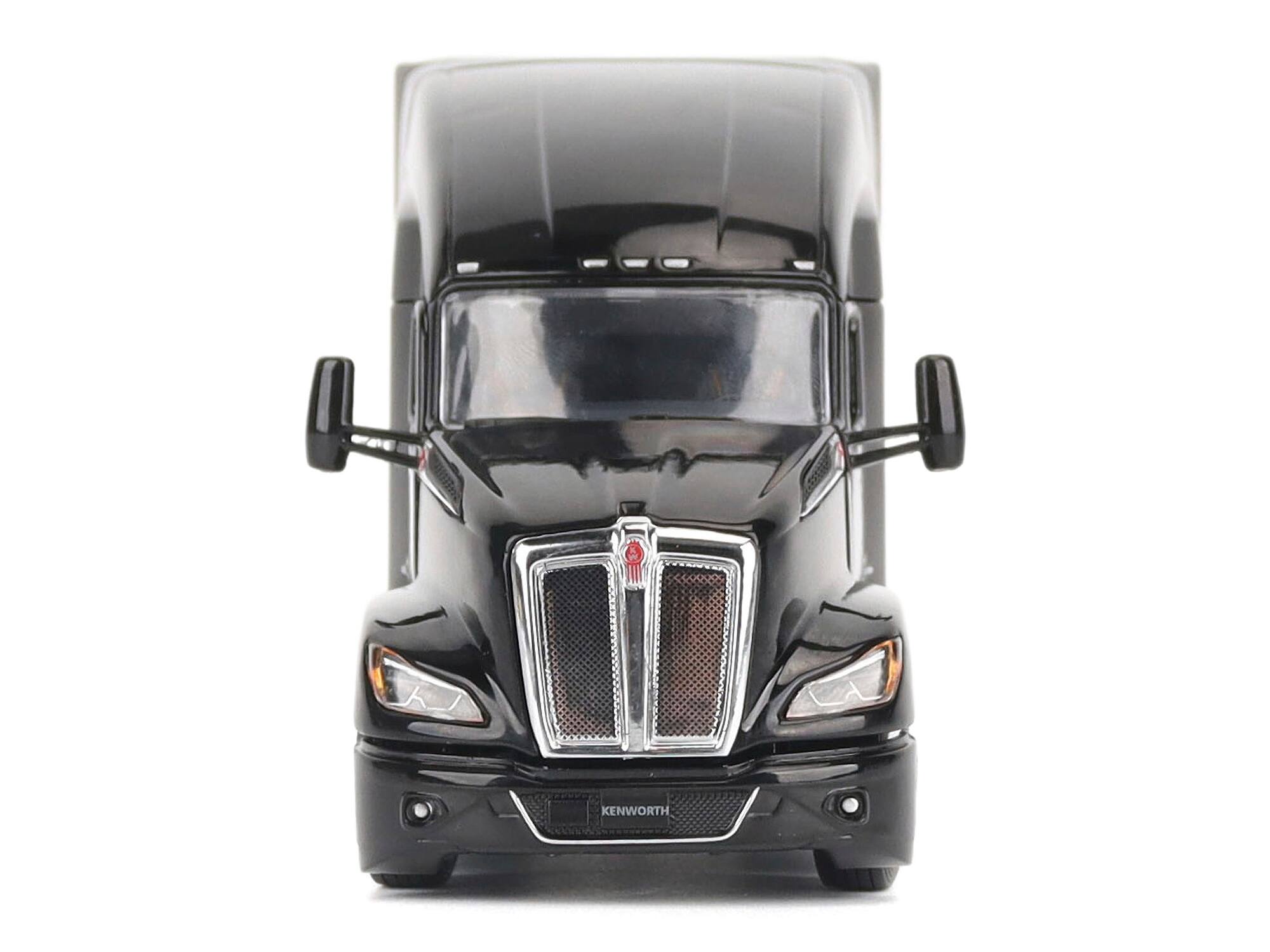 Alt View 5. Diecast Masters - Kenworth T680 76" High Roof Sleeper Cab Truck Tractor Black "Transport Series" 1/50 Diecast Model by Diecast Masters.