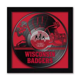 Sporticulture - Wisconsin Badgers Framed 13" x 13" Vinyl Record Art Print - Red