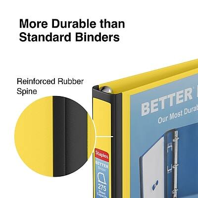 More Durable than Standard Binders

Reinforced Rubber Spine

BETTER
Our Most Durable
Staples

275 Sheet Capacity