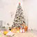 Alt View 12. Costway - 7.5Ft Pre-Lit Premium Snow Flocked Hinged Artificial Christmas Tree w/550 Lights - Green/White.