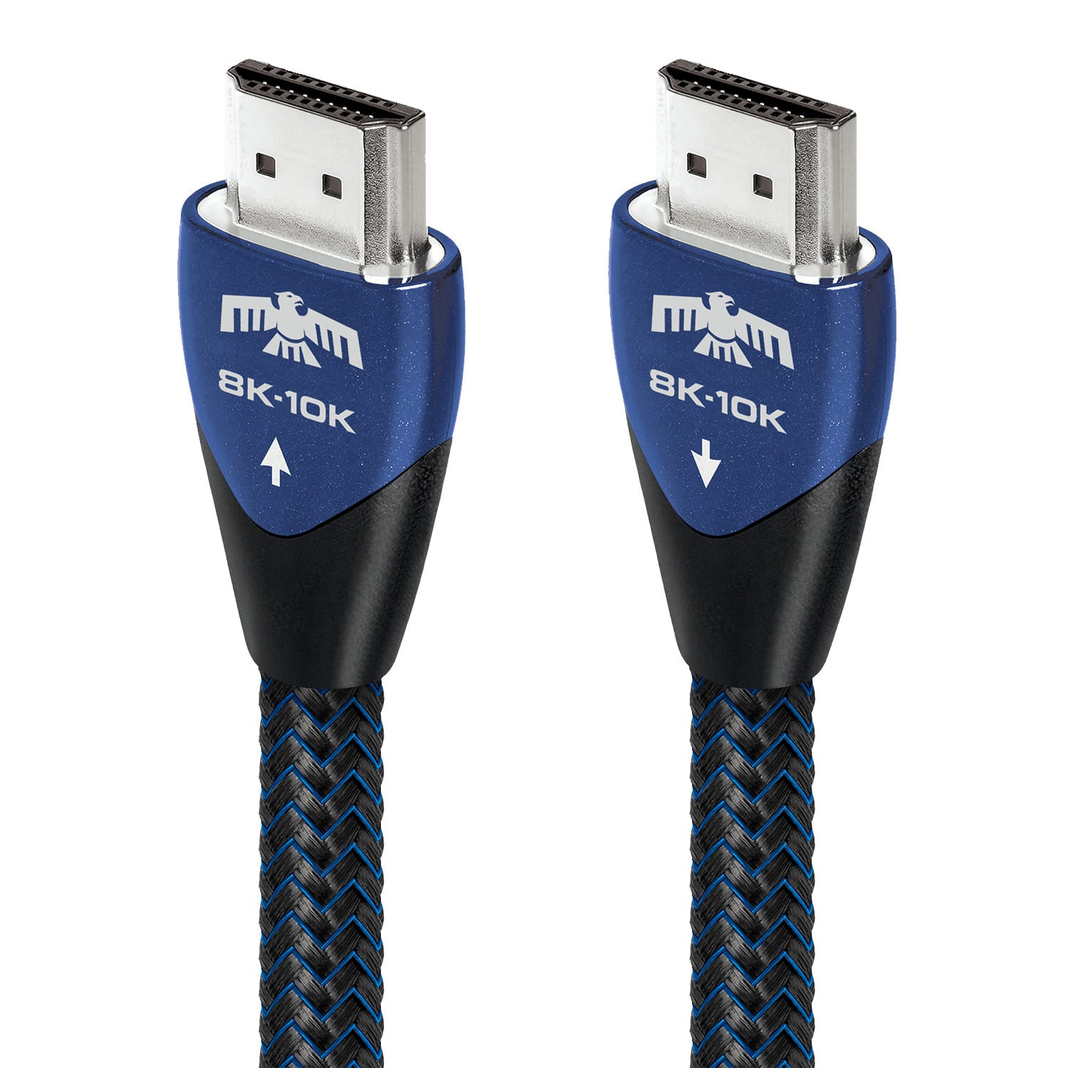 AudioQuest - ThunderBird 48 2.5' 4K-8K-10K 48Gbps HDMI Cable - Blue on Black - Front_Zoom