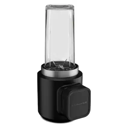Front. KitchenAid - Go Cordless 12V MAX Personal Blender with 1 Speed and Pulse - Black.
