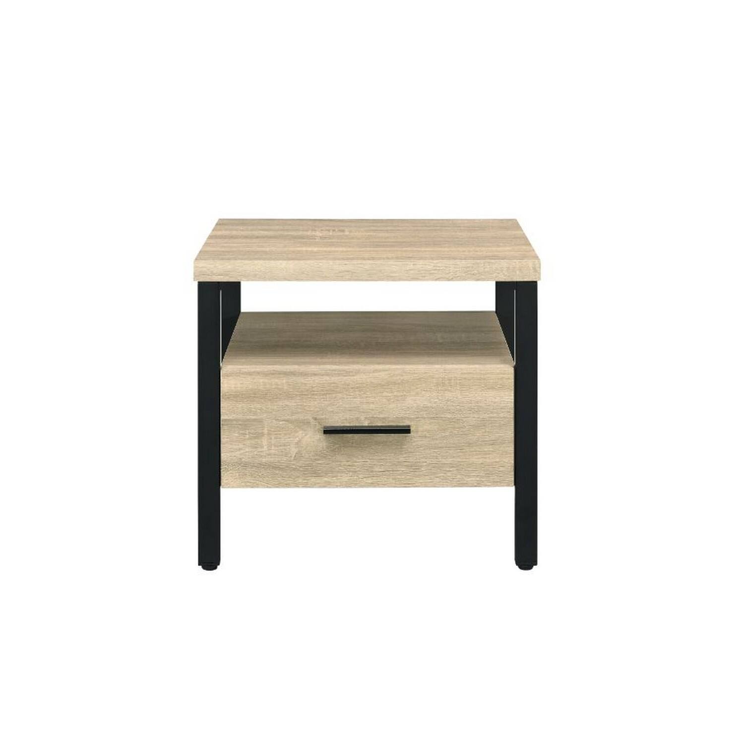 Alt View 1. Manhattan Lane - Accent Table with Metal Leg and 1 Tier Shelf - Black, Brown,.