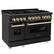 Angle. ZLINE - Autograph 48" Legacy Dual Fuel Range with Gold Accents (RABZ-48-G) - Black.