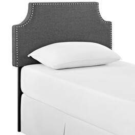Laura Upholstered Fabric Twin Headboard by Modway - Gray