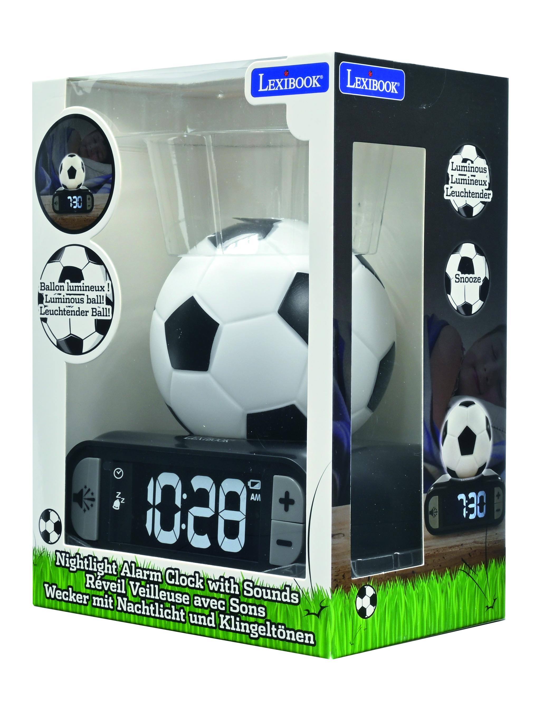 LEXIBOOK LEXIBOOK 130  
Luminous Lumineux L'euchtender Ballon lumineux ! Luminous ball! Leuchtender Ball!  
Snooze Z AM Z + 1028 - Nightlight Alarm Clock Wecker Réveil Veilleuse with Sounds mit Nachtlicht avec Sons und Klingeltonen