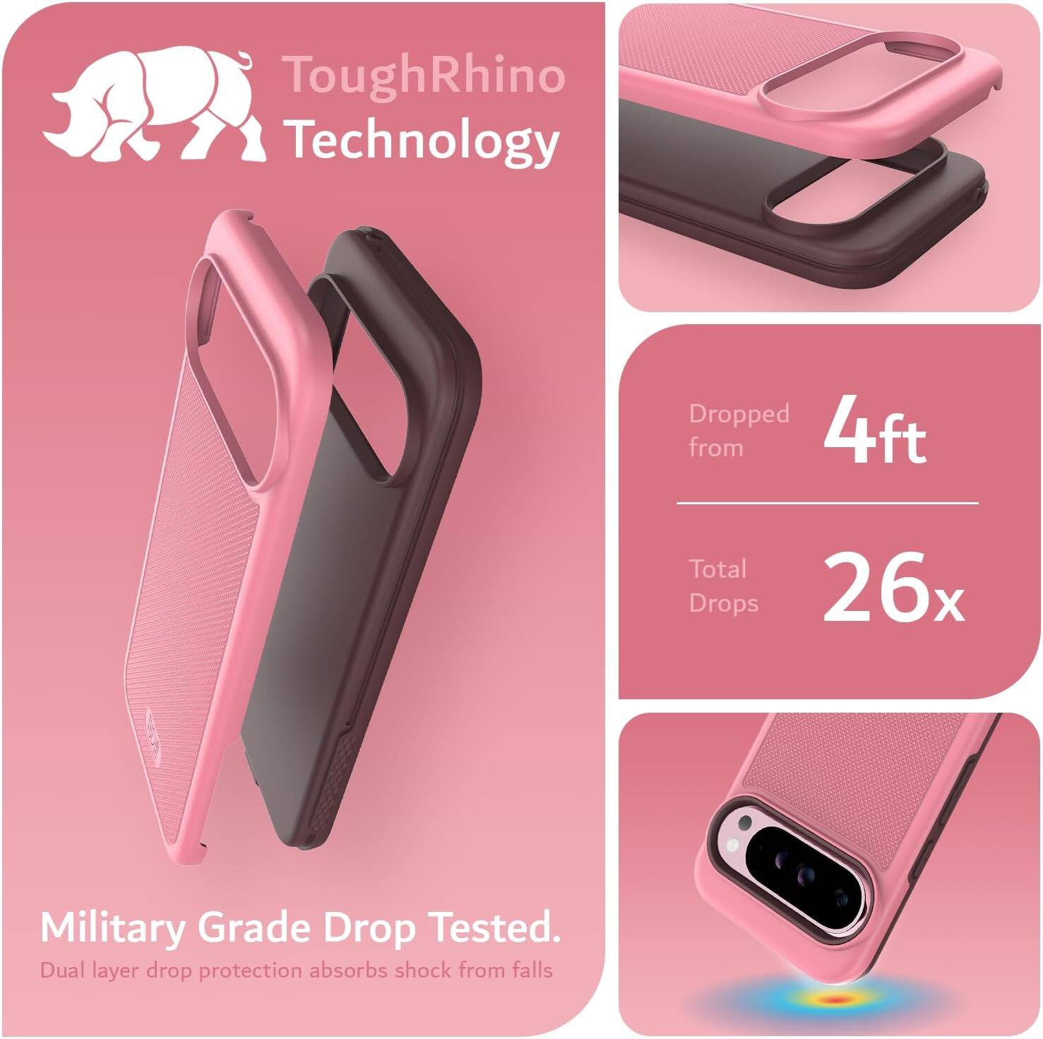 ToughRhino Technology

Military Grade Drop Tested.
Dual layer drop protection absorbs shock from falls.

Dropped from 4ft
Total Drops 26x