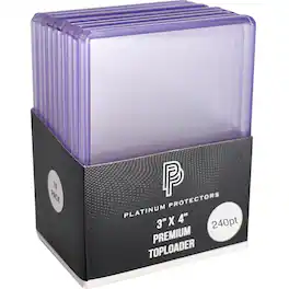Platinum Protectors - Premium 240pt Toploaders for Trading Cards - Thick Plastic Sleeve Holders - Clear