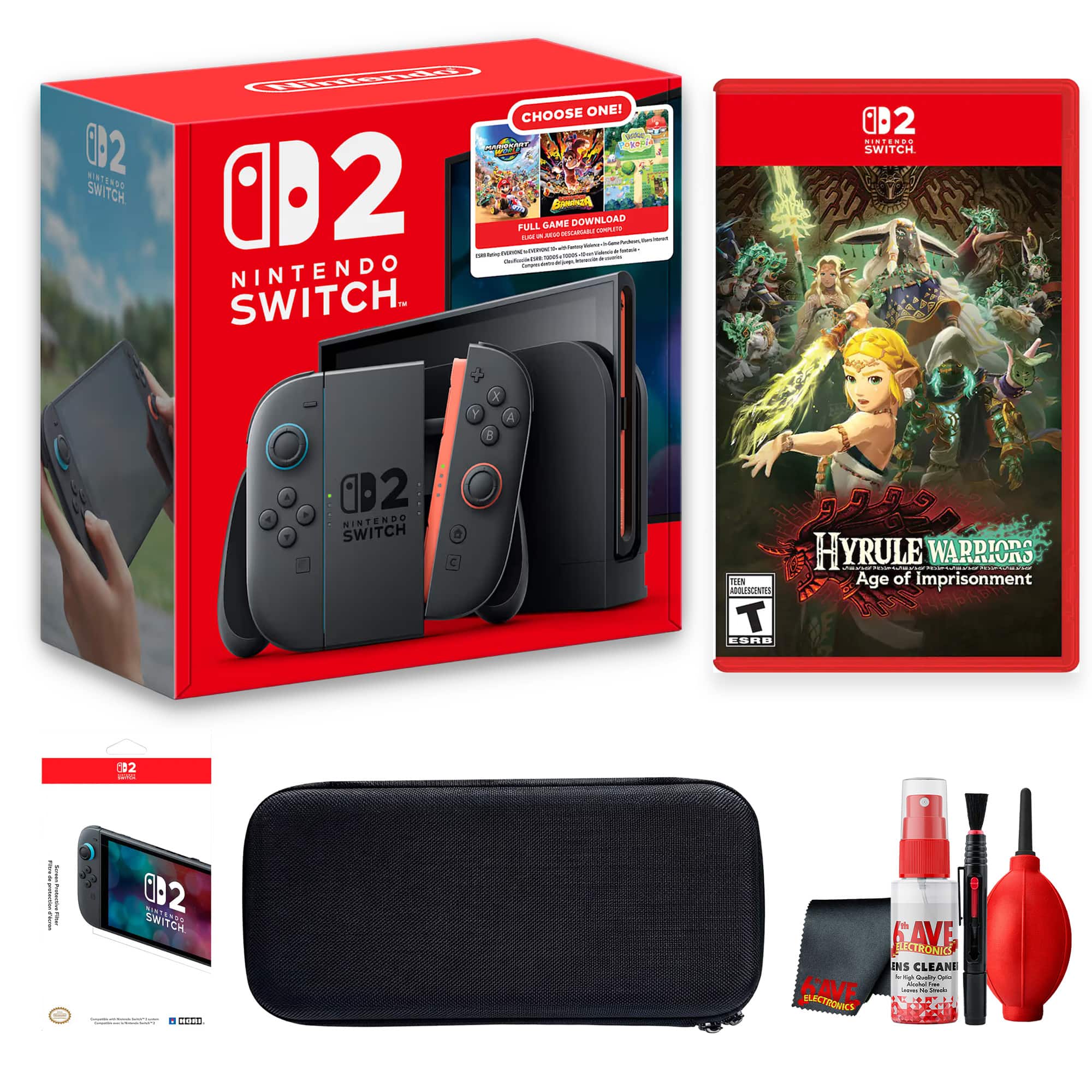 Switch 2 Choose Your Game Bundle Console + Hyrule Warriors Game + More