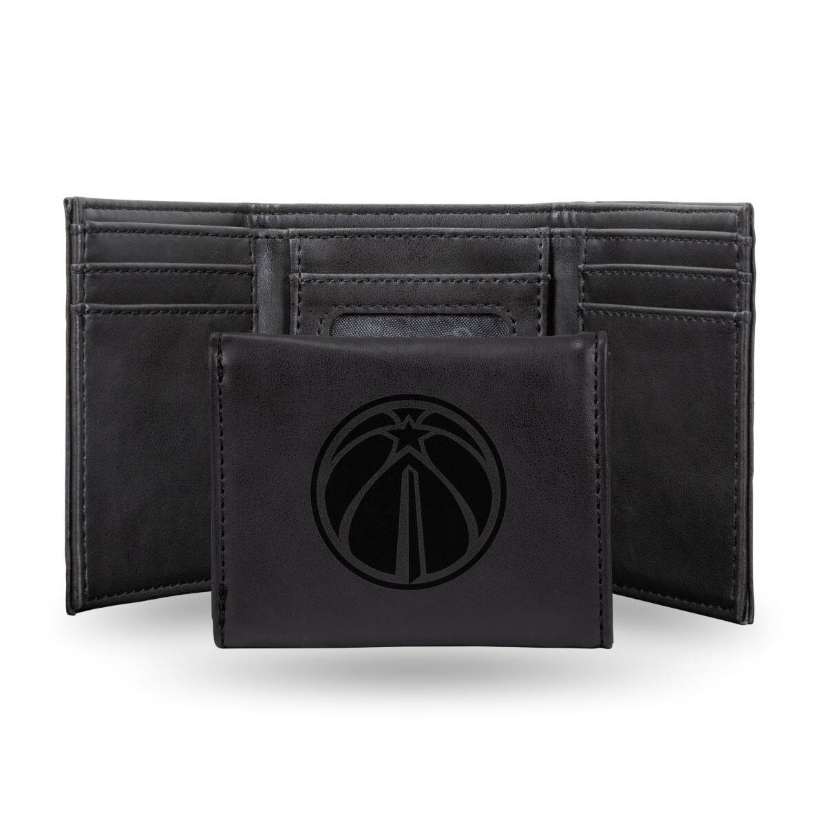 Front. Rico Industries - Washington Wizards Black Trifold Wallet with Clear ID Window - Multi.
