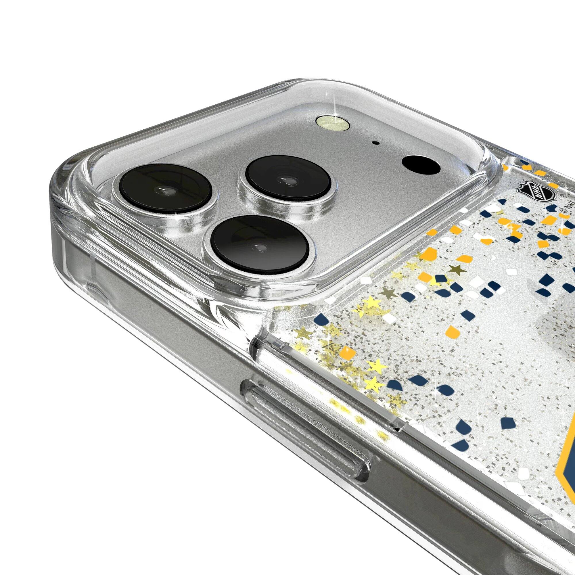 Alt View 2. Keyscaper - Nashville Predators iPhone Confetti Glitter Case - 16 Pro - Multicolor.