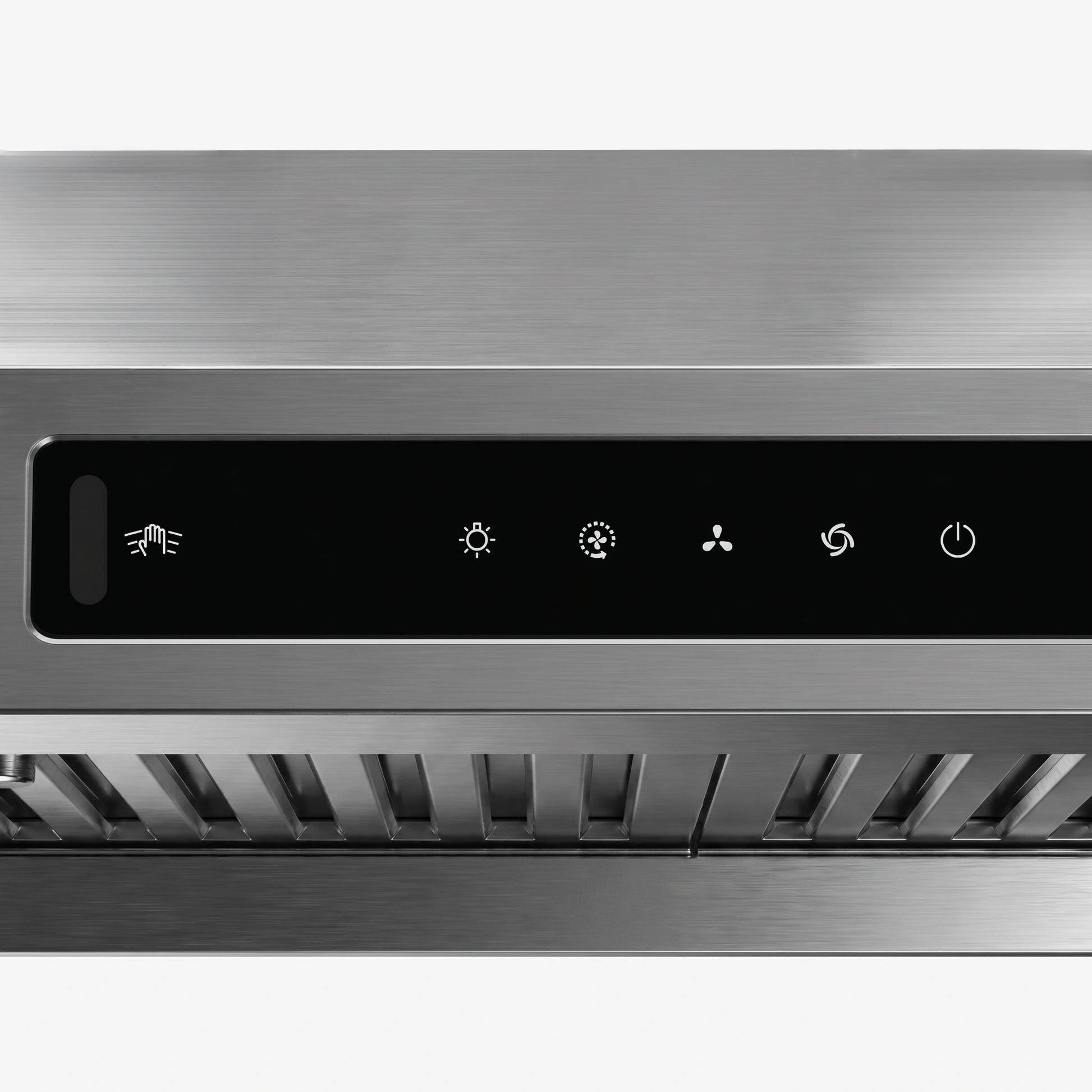 Angle. Robam - ROBAM 1000 CFM STAINLESS STEEL 30 Inch Under Cabinet Range Hood,Dual BLDC Motor, Gesture Control,9-speed Airflow - Stainless steel.