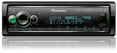 Front. Pioneer - In-dash 22W 4-Ch. 1-DIN Bluetooth Capable Alexa and HD-Radio Built-In Audio Digital Media Receiver - Black.
