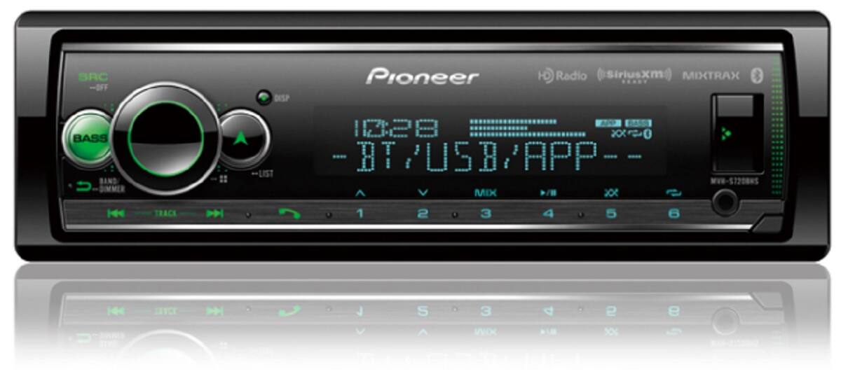 Front. Pioneer - In-dash 22W 4-Ch. 1-DIN Bluetooth Capable Alexa and HD-Radio Built-In Audio Digital Media Receiver - Black.