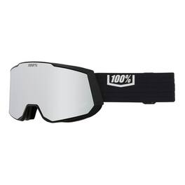 100% - 100 Percent Snowcraft XL Black Snow Goggles with HiPER Silver Mirror Lens