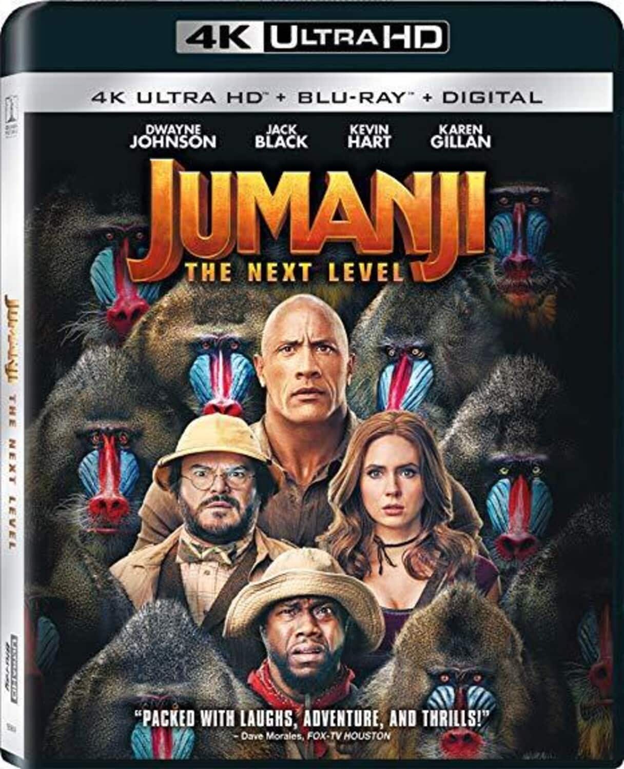 Front. Jumanji: The Next Level   - 4K Blu-Ray.