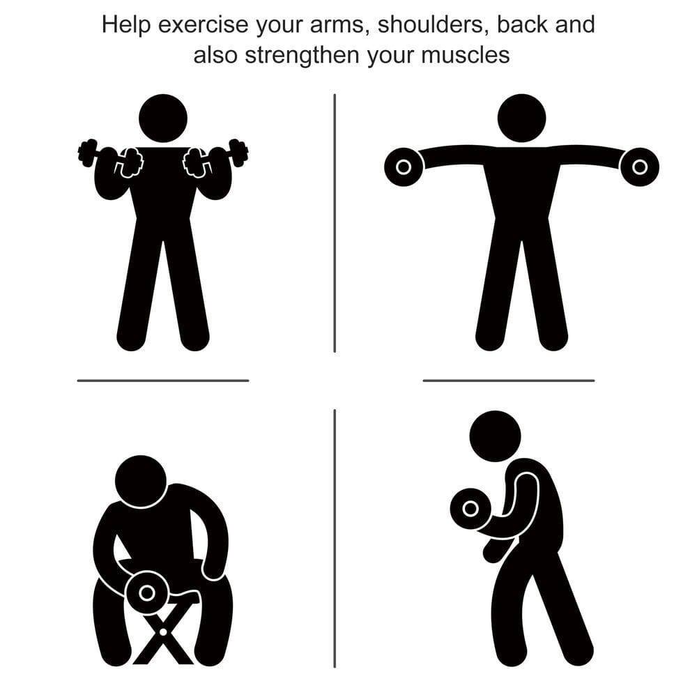 Help exercise your arms, shoulders, back and also strengthen your muscles