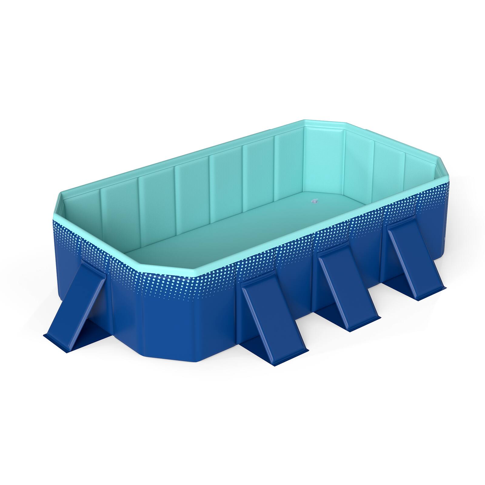 Alt View 10. Costway - Costway Non-Inflatable Folding Kiddie Outdoor Swimming Pool,Portable Around Ground Pool - Gradient + Green.