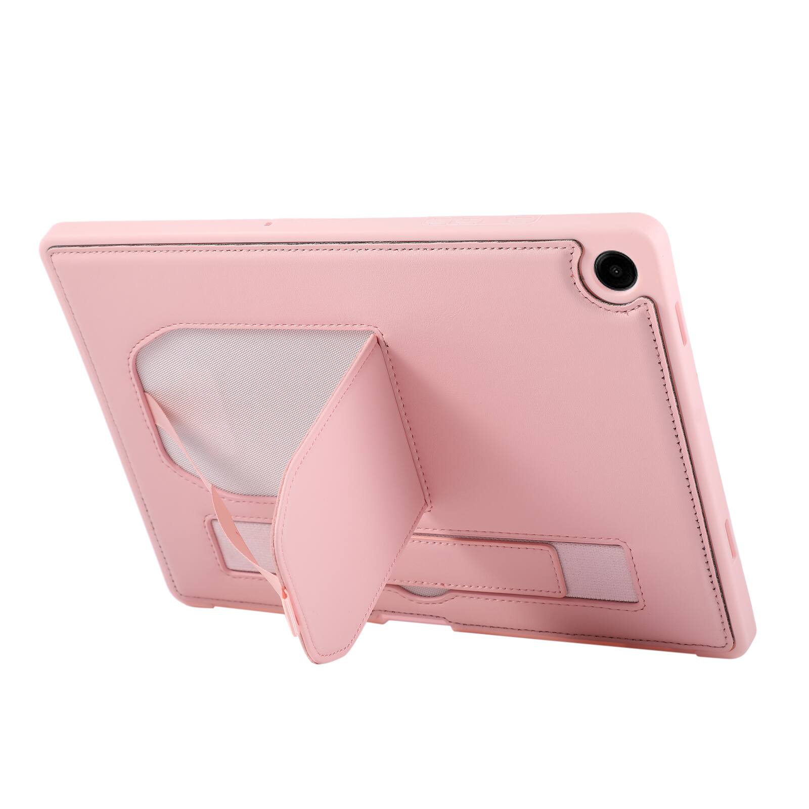 Alt View 1. UUCOVER - Case for Samsung Galaxy Tab A11+ 11-inch 2025 (SM-X230/X236/X238) Shockproof PU Leather Hand Strap Kickstand Cover - Pink.