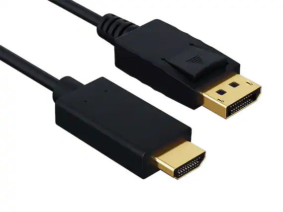 Front. Cable Leader - DisplayPort 1.2 to 4K HDMI Cable, 4K 30Hz Male to Male for PC, Laptop to TV, Monitor, Projector - Black.