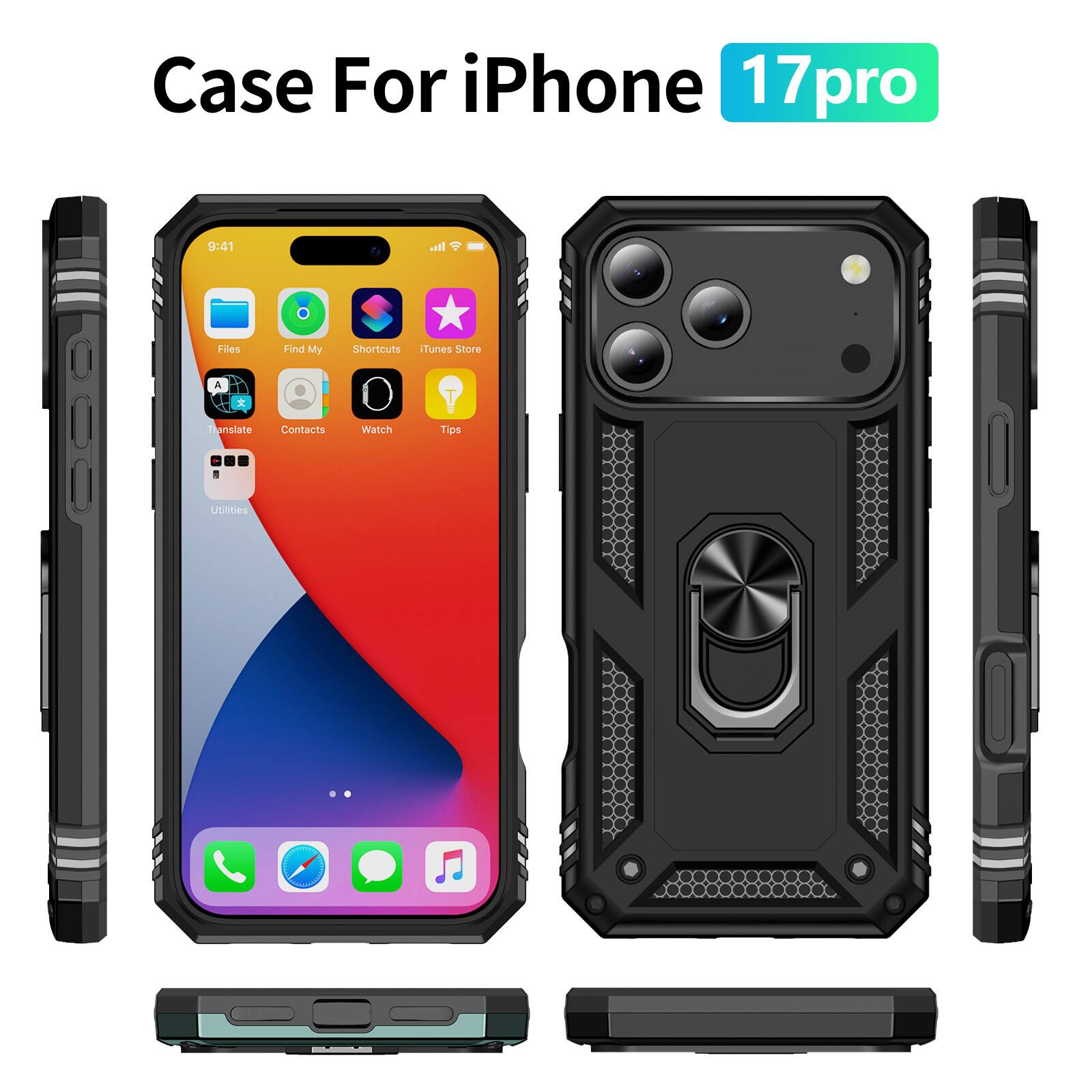 Case For iPhone 17 17pro 9:41 Its. + Files Find My Shortcuts iTunes Store * Translate Contacts Watch Tips Utilities