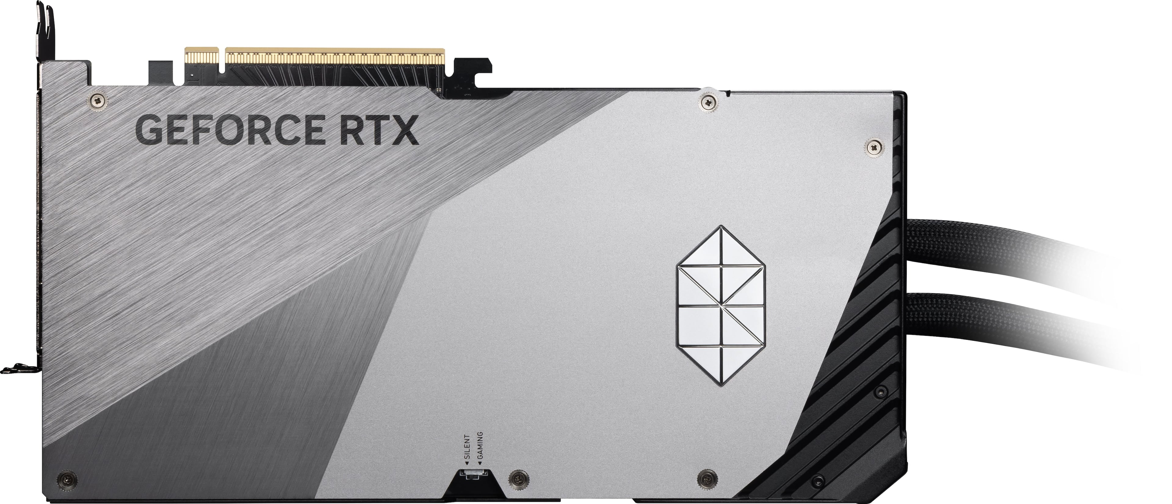 The text on the image reads "GeForce RTX Silent DAMING." However, it should be corrected to read "GeForce RTX Silent DAMMING."