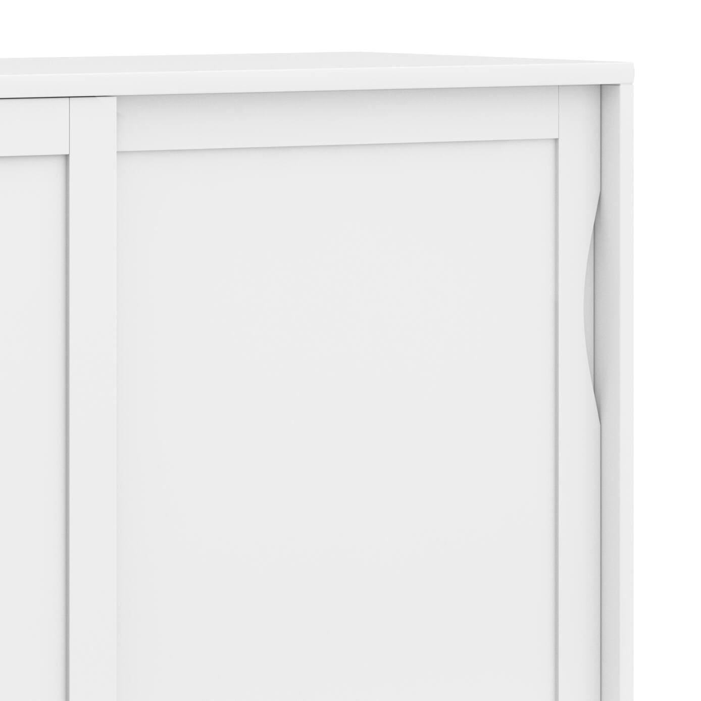 Alt View 6. Simpli Home - Harper Solid Wood 48 inch Storage Cabinet in Teak Brown (Set of 2) - White.