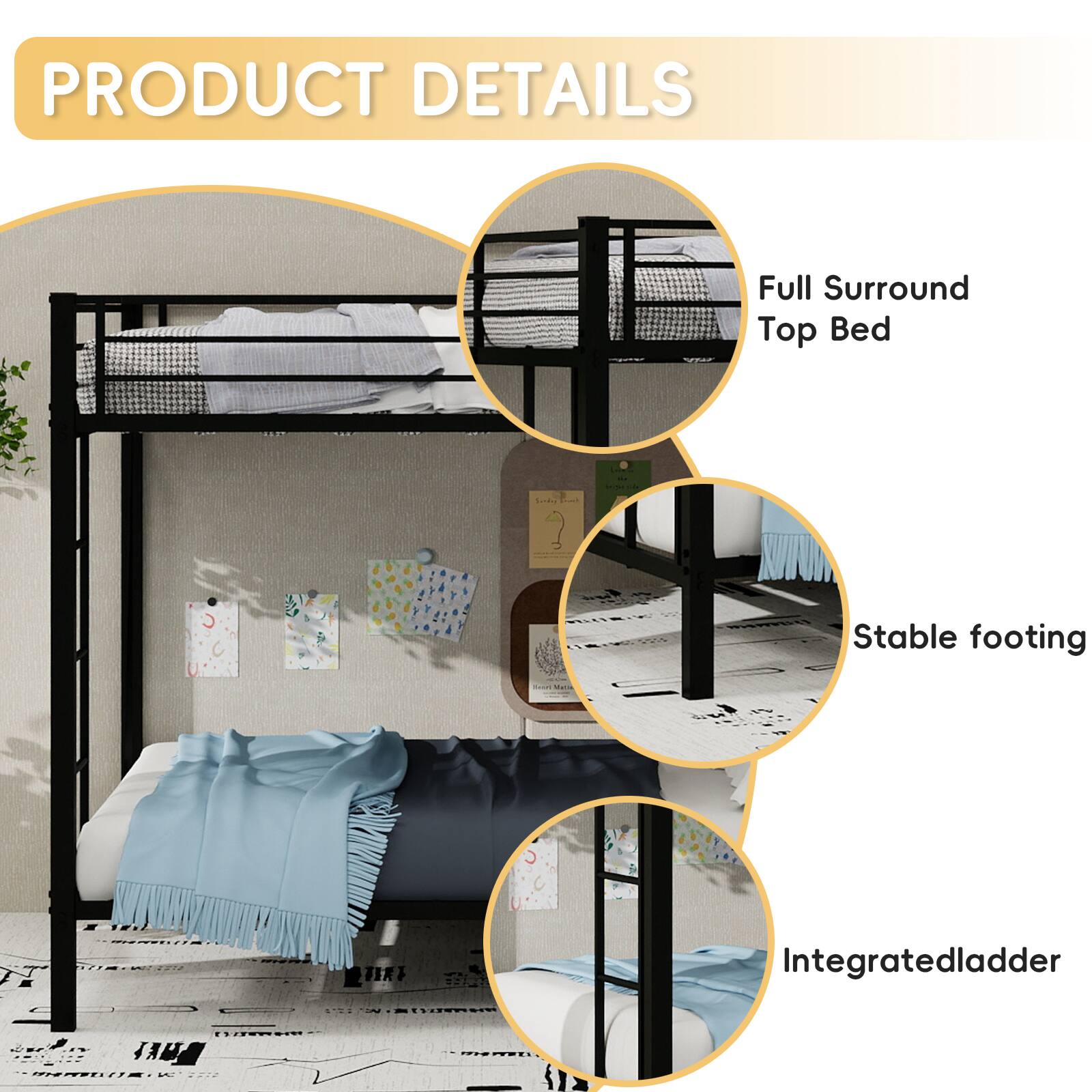 PRODUCT DETAILS

- Full Surround Top Bed
- Stable footing
- Integrated ladder