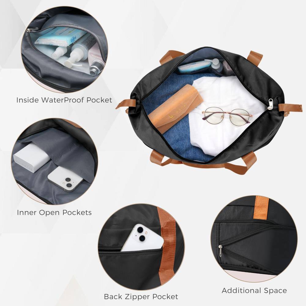 Inside Waterproof Pocket  
Inner Open Pockets  
Back Zipper Pocket  
Additional Space