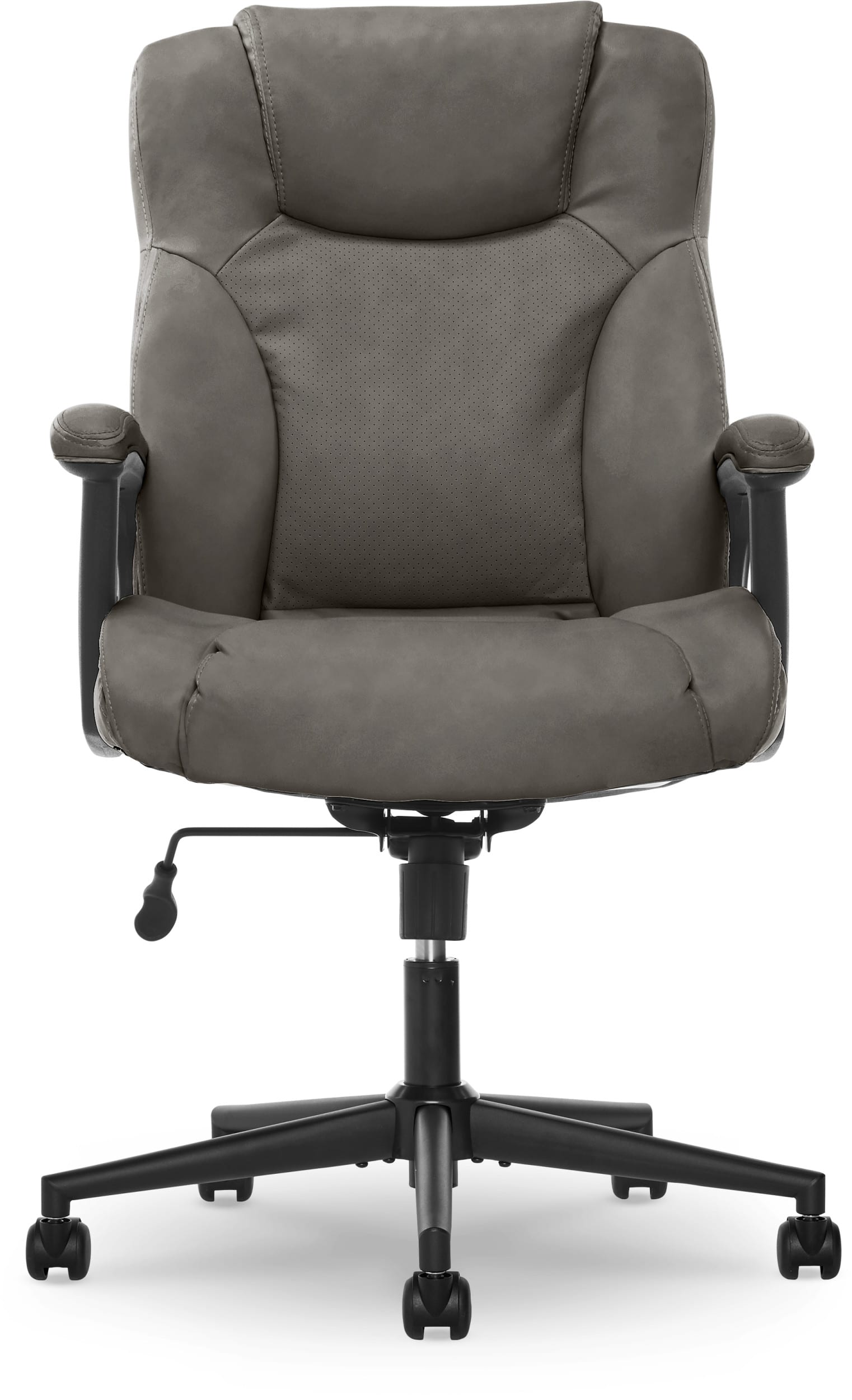 Alt View 16. Serta - Connor Upholstered Executive High-Back Office Chair with Lumbar Support - Bonded Leather - Gray.