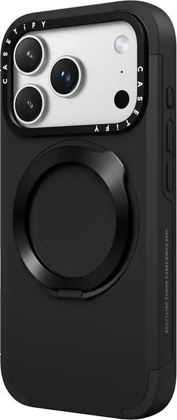 Force Ring Stand Case by CASETiFY for iPhone 17 Pro Max Black CTF Force Ring Stand Case by CASETiFY for iPhone 17 Pro Max Black CTF