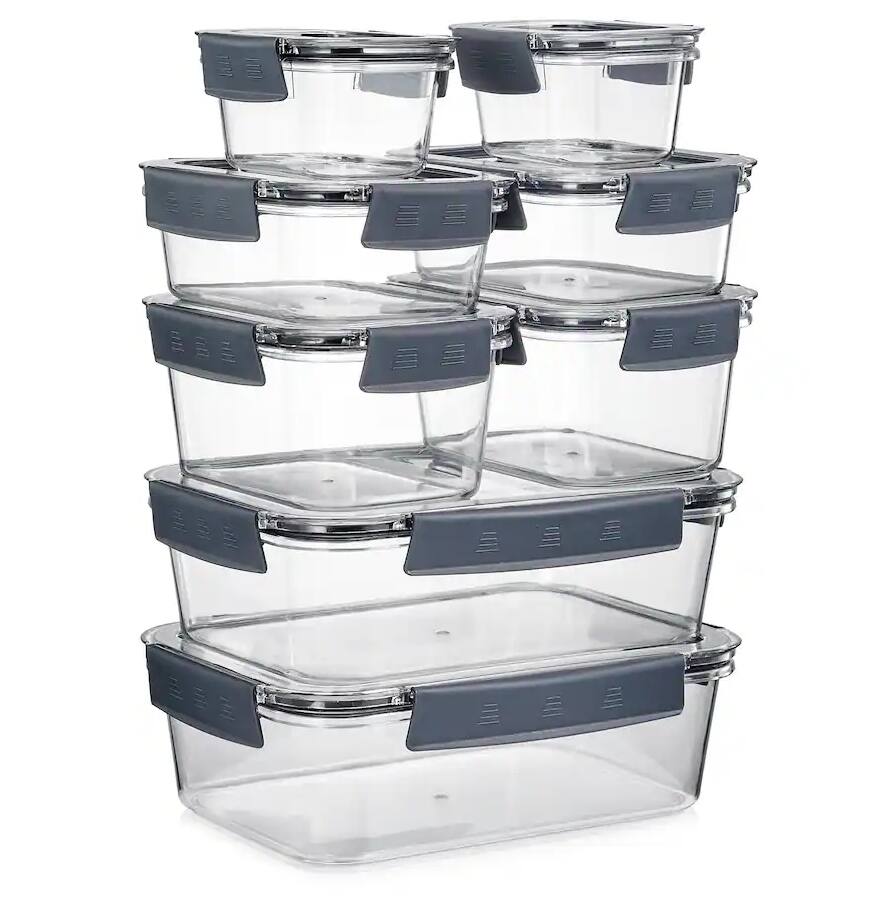 Angle. Sorbus - Sorbus 16Pc Airtight Clear Plastic Food Storage Containers with Lids - BPA Free, Keeps Food Fresh, Leak Proof, Meal Prep - Clear.