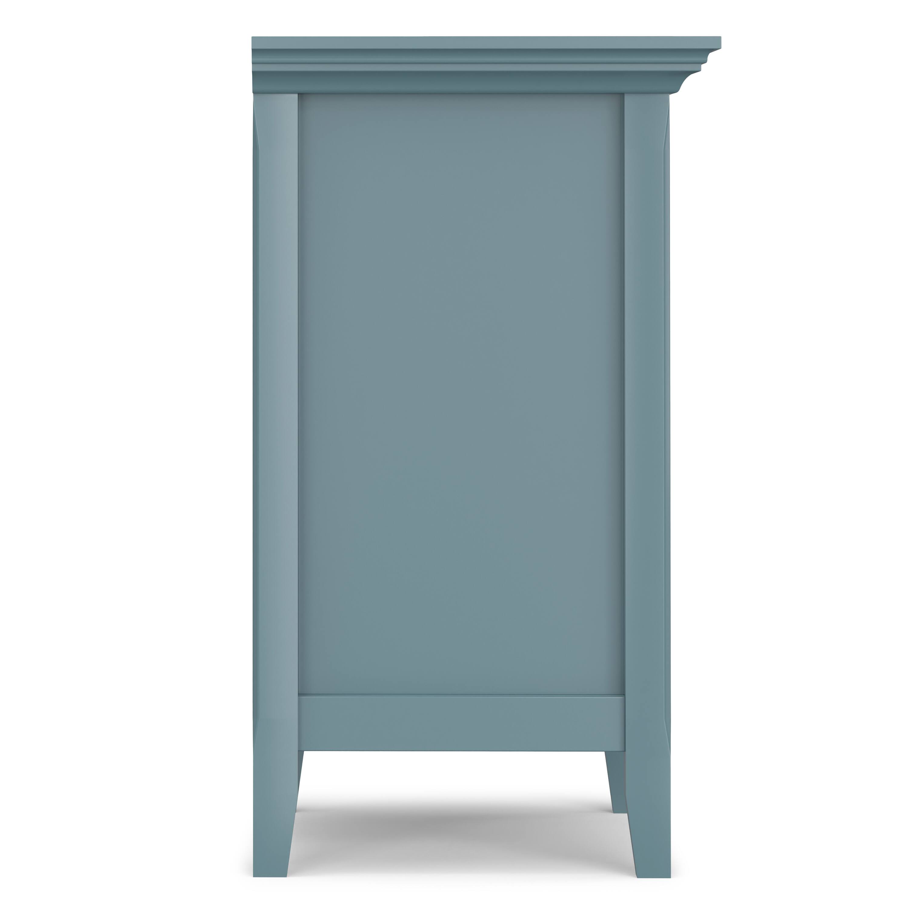 Alt View 5. Simpli Home - Amherst 24 inch Wide Solid Wood Transitional Bedside Table in French Blue - French Blue.