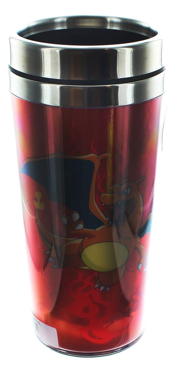 Front. Pokémon - Pokemon Charizard 16oz Travel Mug - Red/Black.