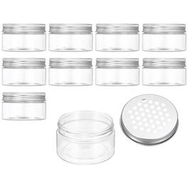 Unique Bargains - Premium Empty Scent Beads Container, Refillable Spice Tin Hollow Lid, 10pcs 3.4oz - For Aromatherapy, Scent, Storage - Clear