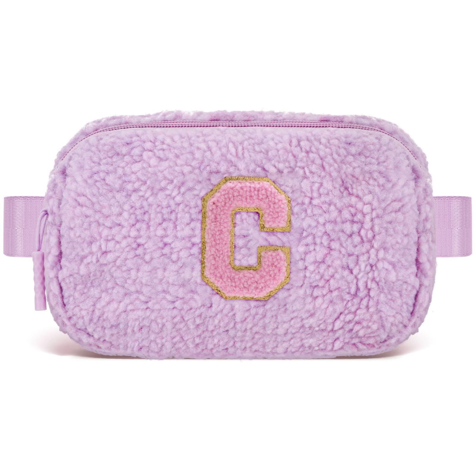 Front. Live At Space - Birthday Graduation Gifts For 5 6 7 8 9 10 11 12 13 14 15 16 Year Old Girl Initials Fanny Pack Crossbody Bag Trendy - Lavender-N.