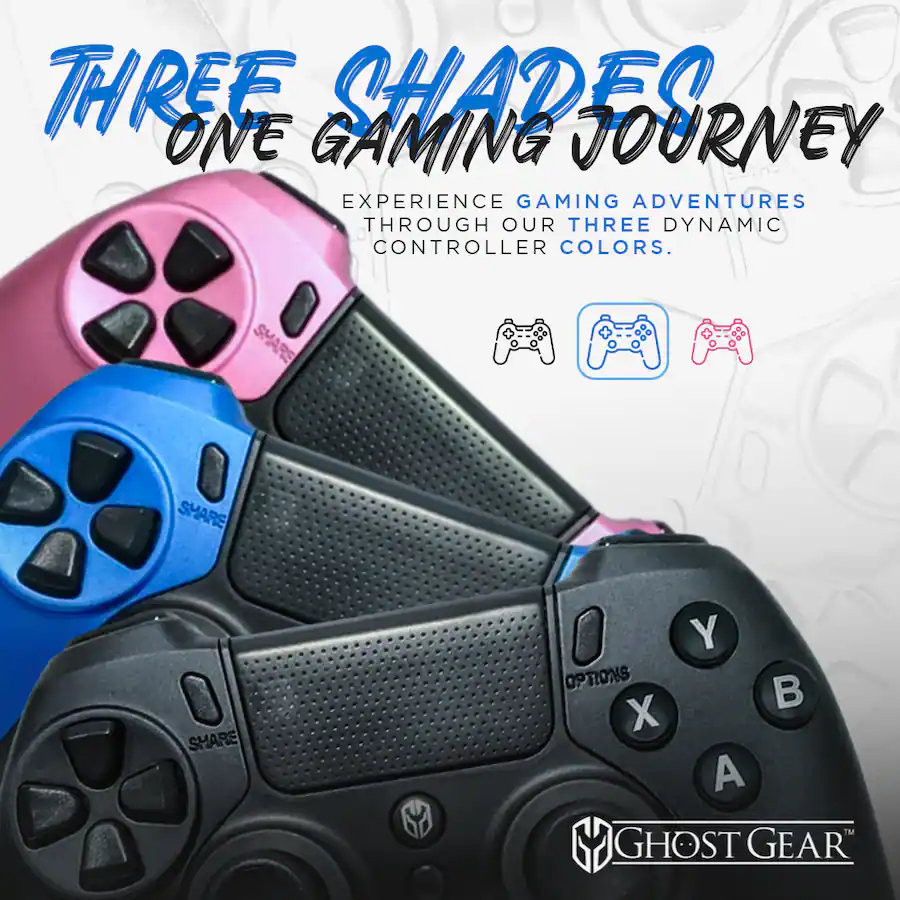 Ghost Gear GG™ PS4 /PC Pro Controller Gamepad Metallic High Speed Wired ...