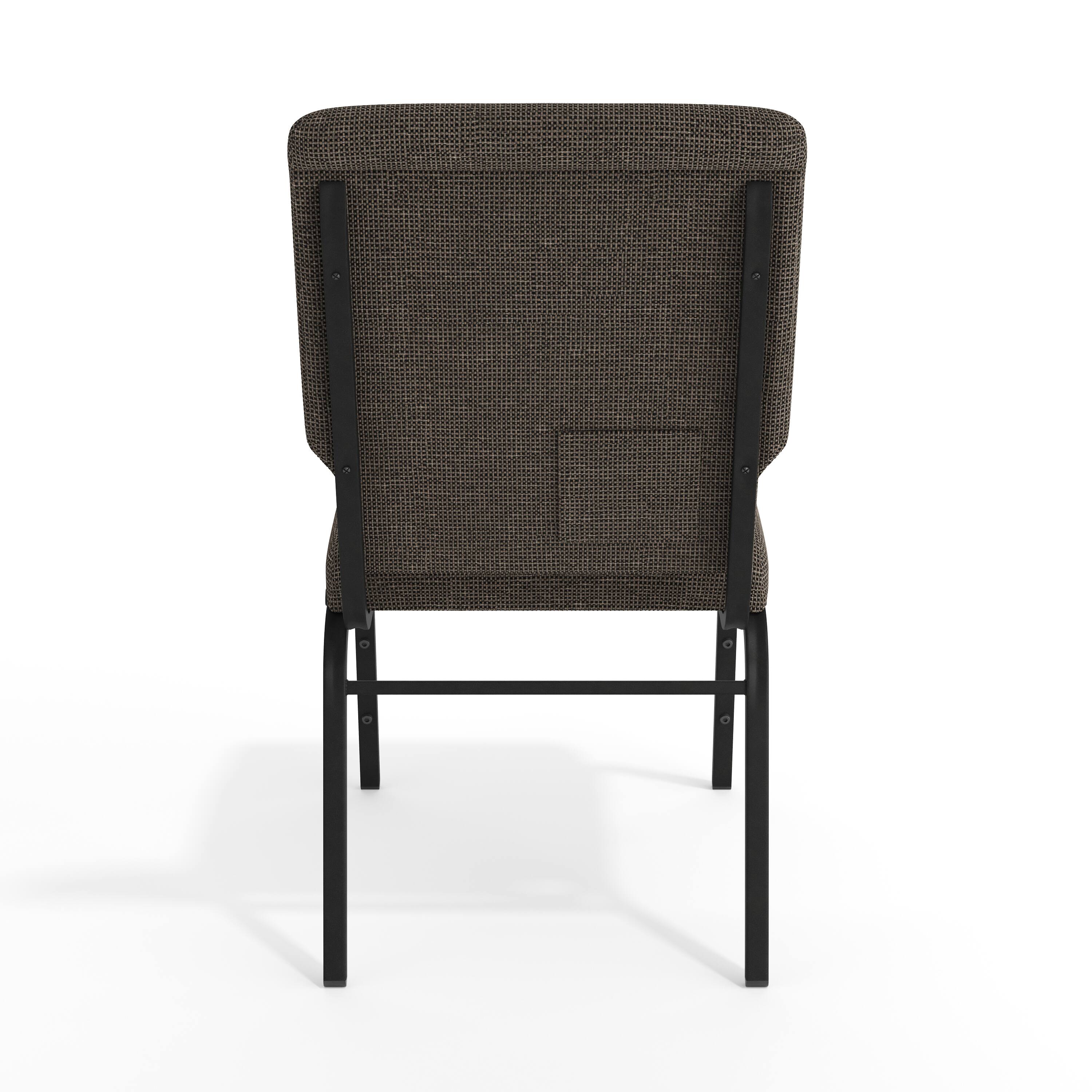 Alt View 7. Emma + Oliver - Church Chairs 18.5 in. Wide - Fossil Fabric/Black Frame.