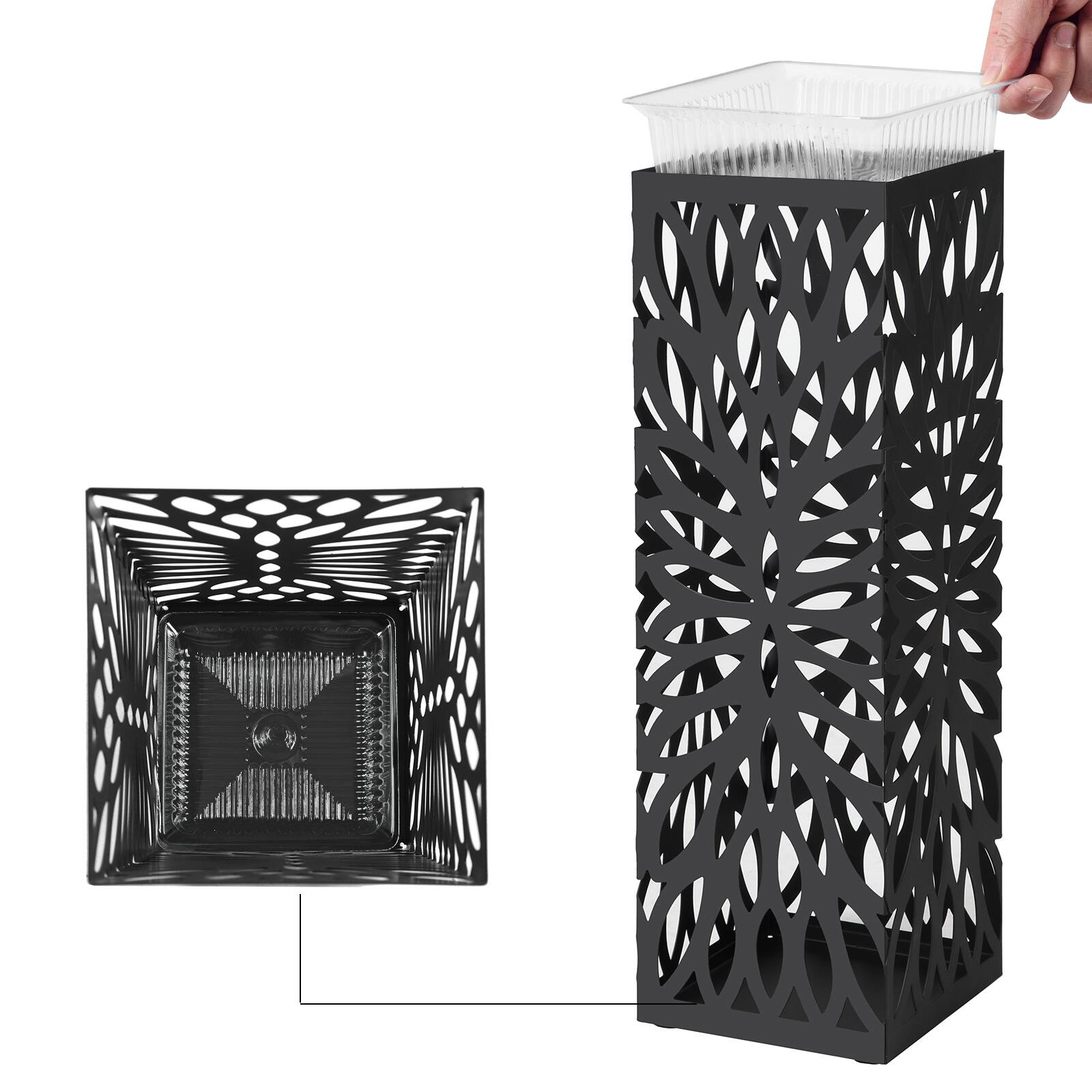 Alt View 3. Songmics Home - Umbrella Stand, Umbrella Holder for Entryway, Steel Square Umbrella Rack Organizer Freestanding - Black.
