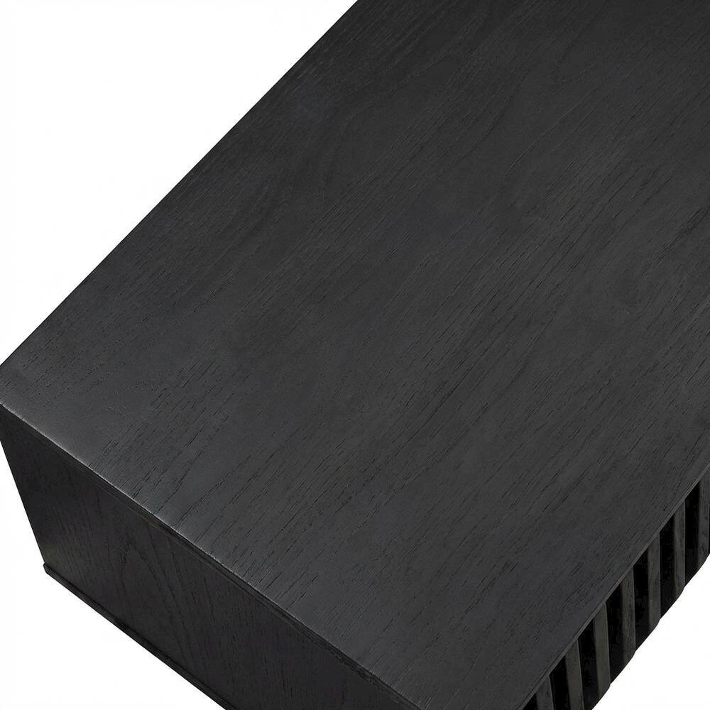 Alt View 1. FurniFact - Black Wall Mount TV Stand with Sturdy Construction and Storage Space - Black.